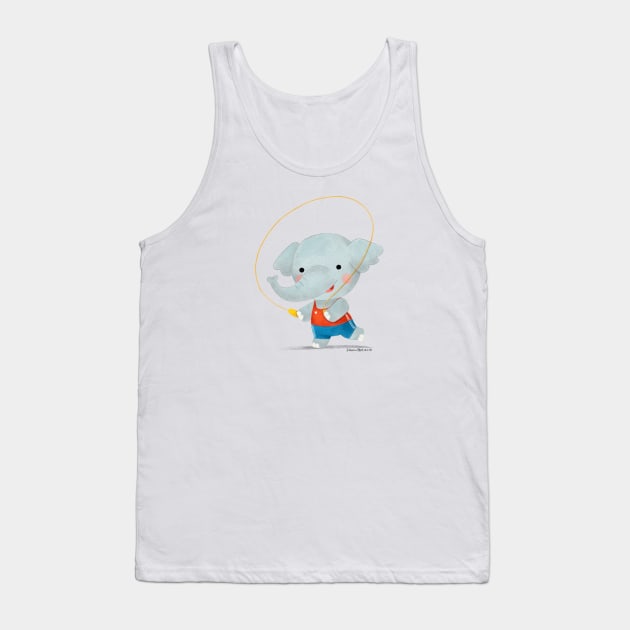 Elephant jumping rope Tank Top by julianamotzko